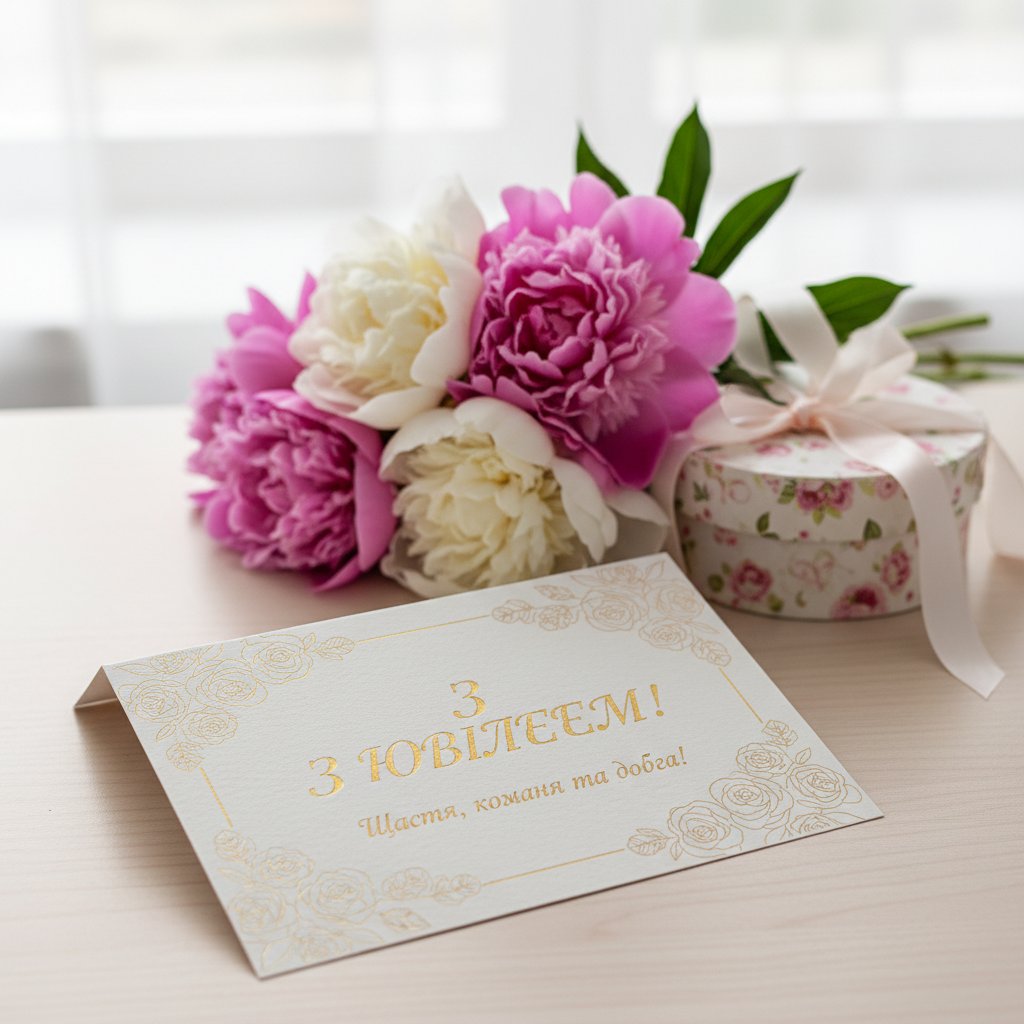 картинка з ювілеєм жінці