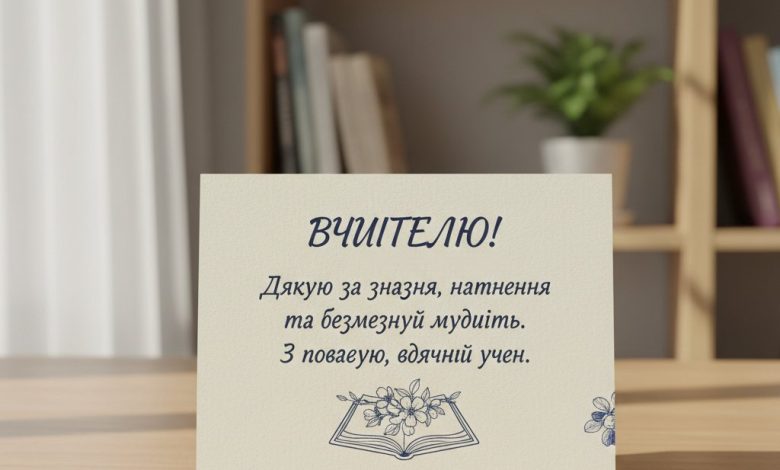 открытка благодарность учителю