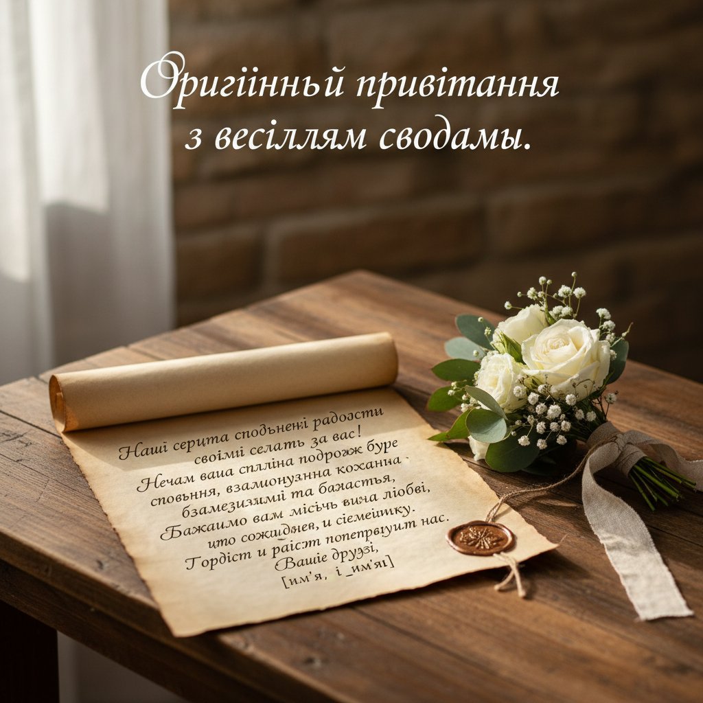 оригінальні привітання з весіллям своїми словами