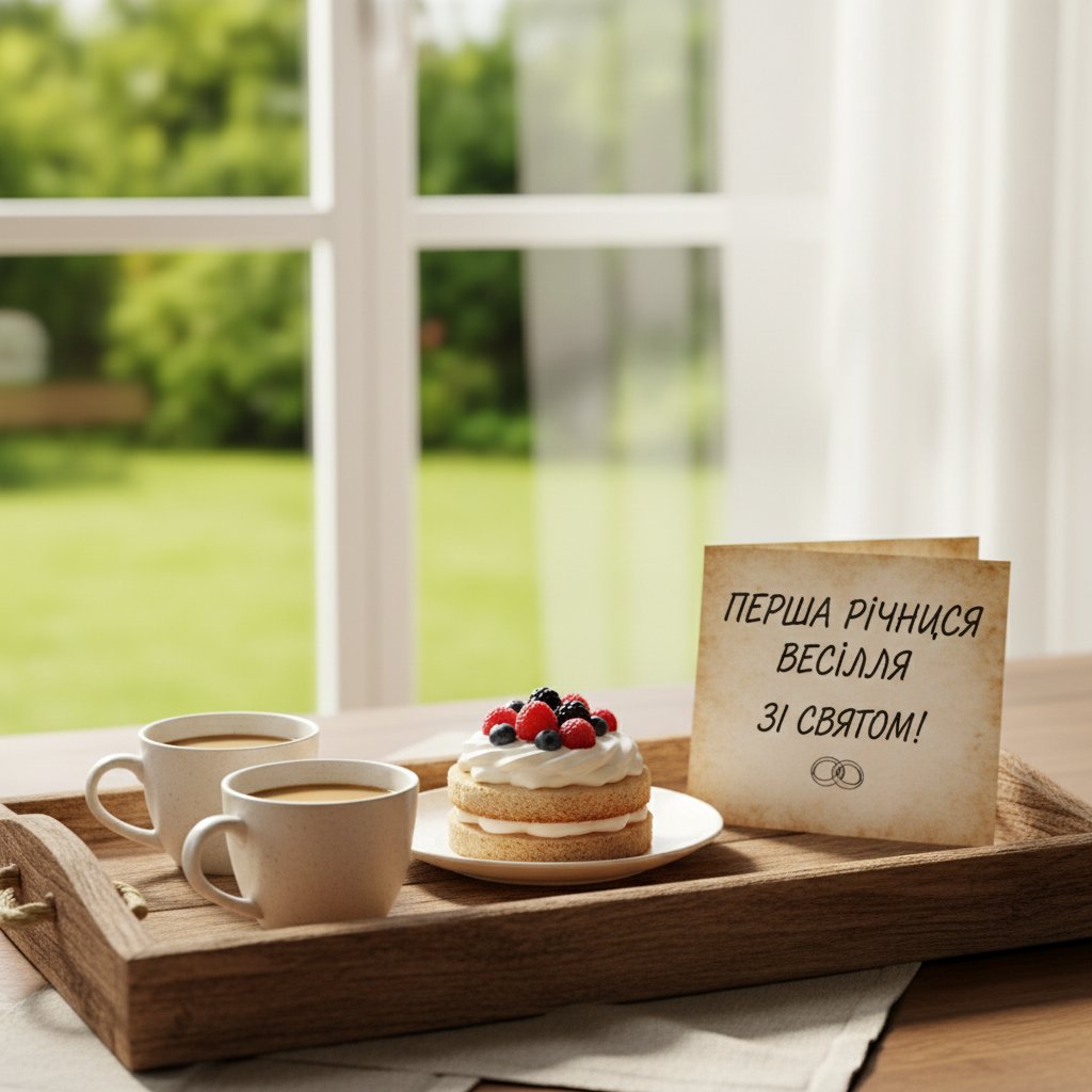 перша річниця весілля привітання