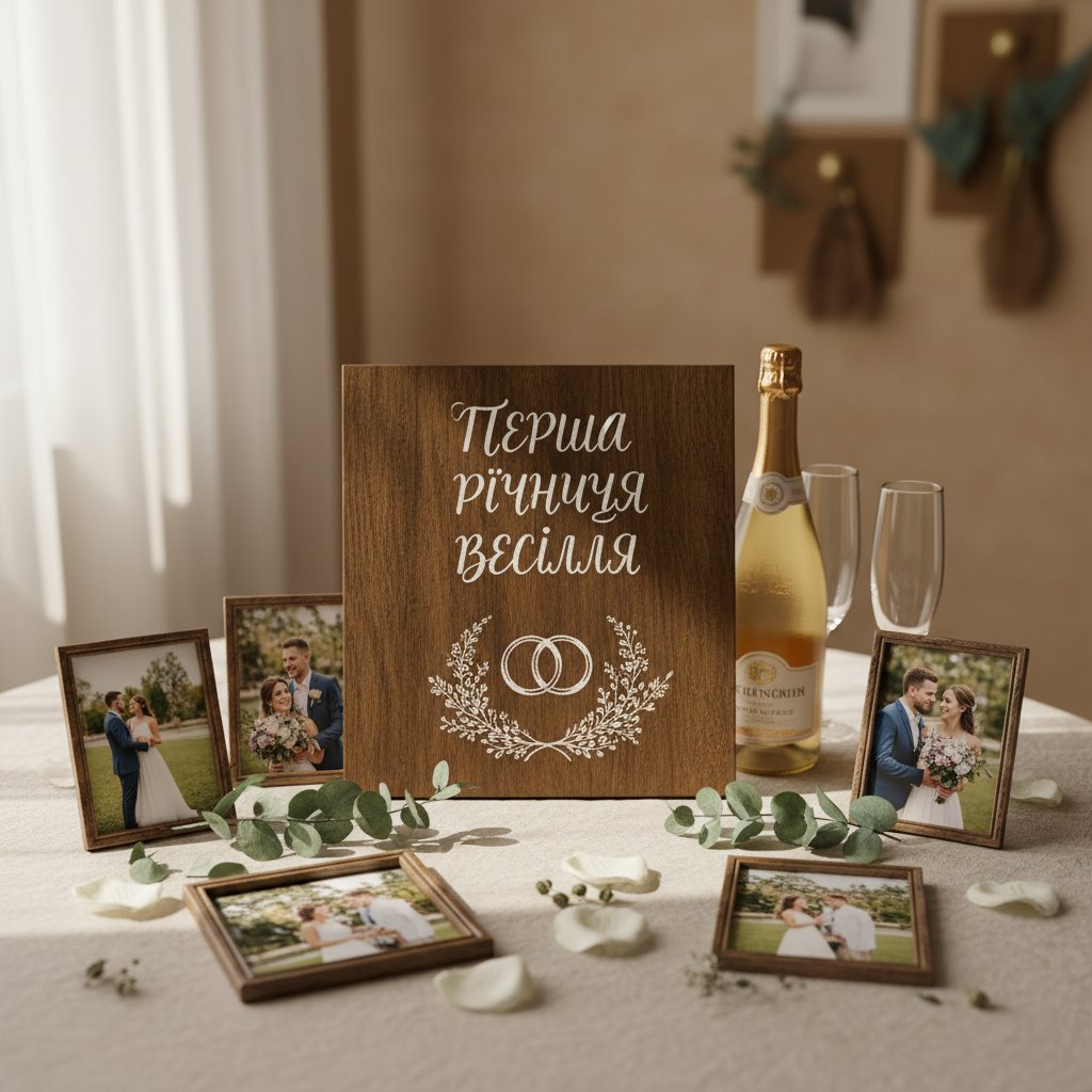 перша річниця весілля привітання