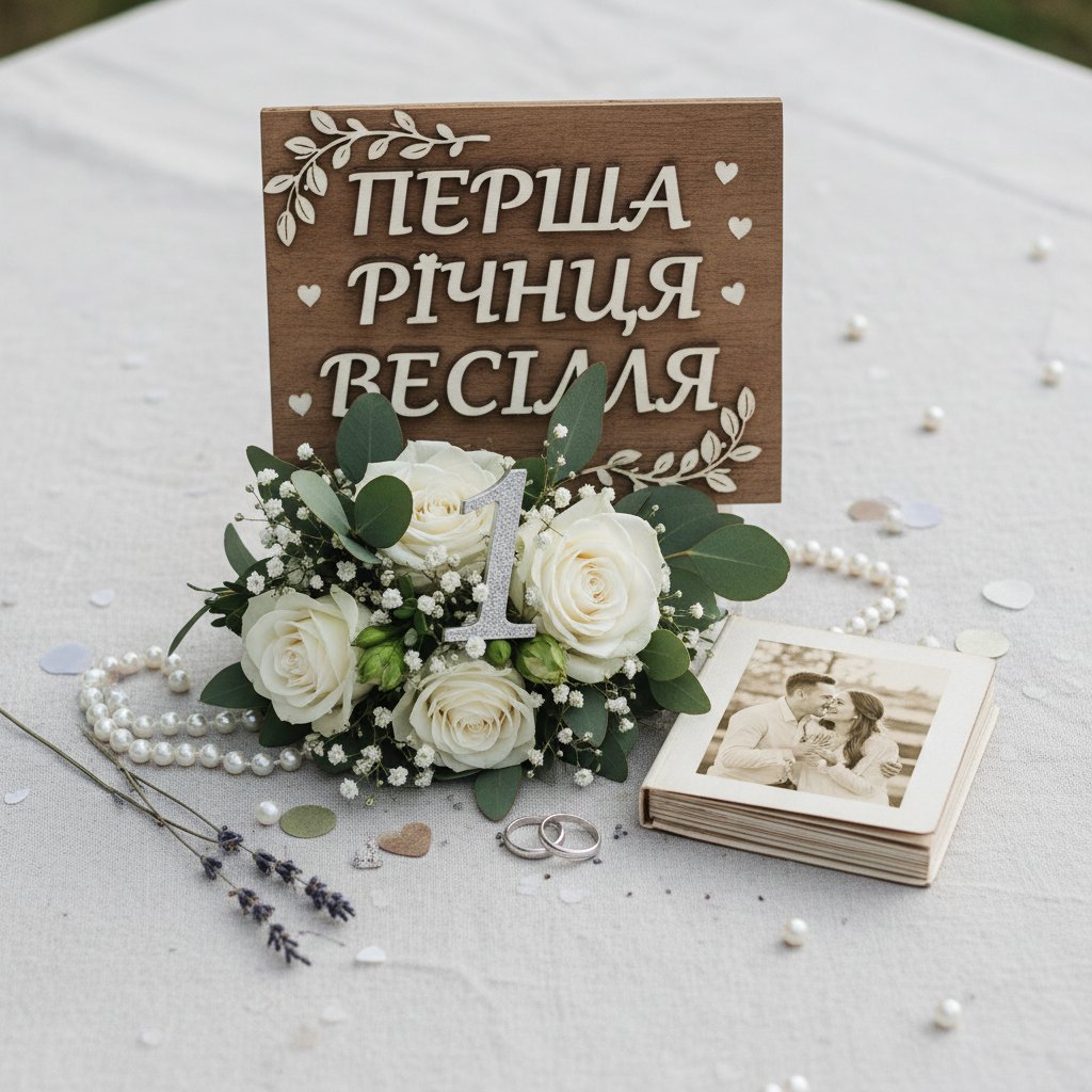 перша річниця весілля привітання