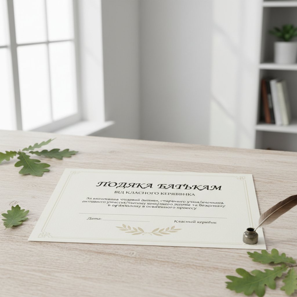 подяка батькам від класного керівника