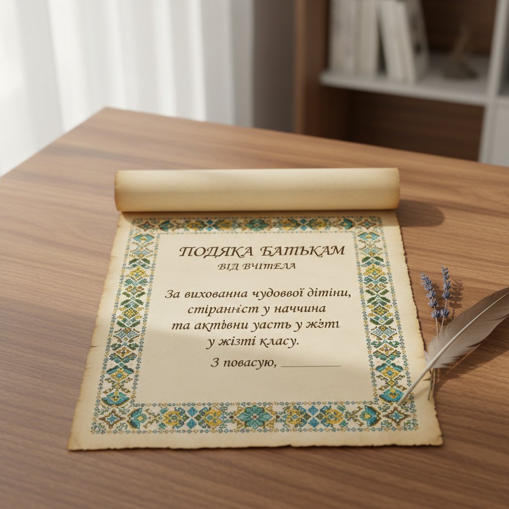 подяка батькам від вчителя