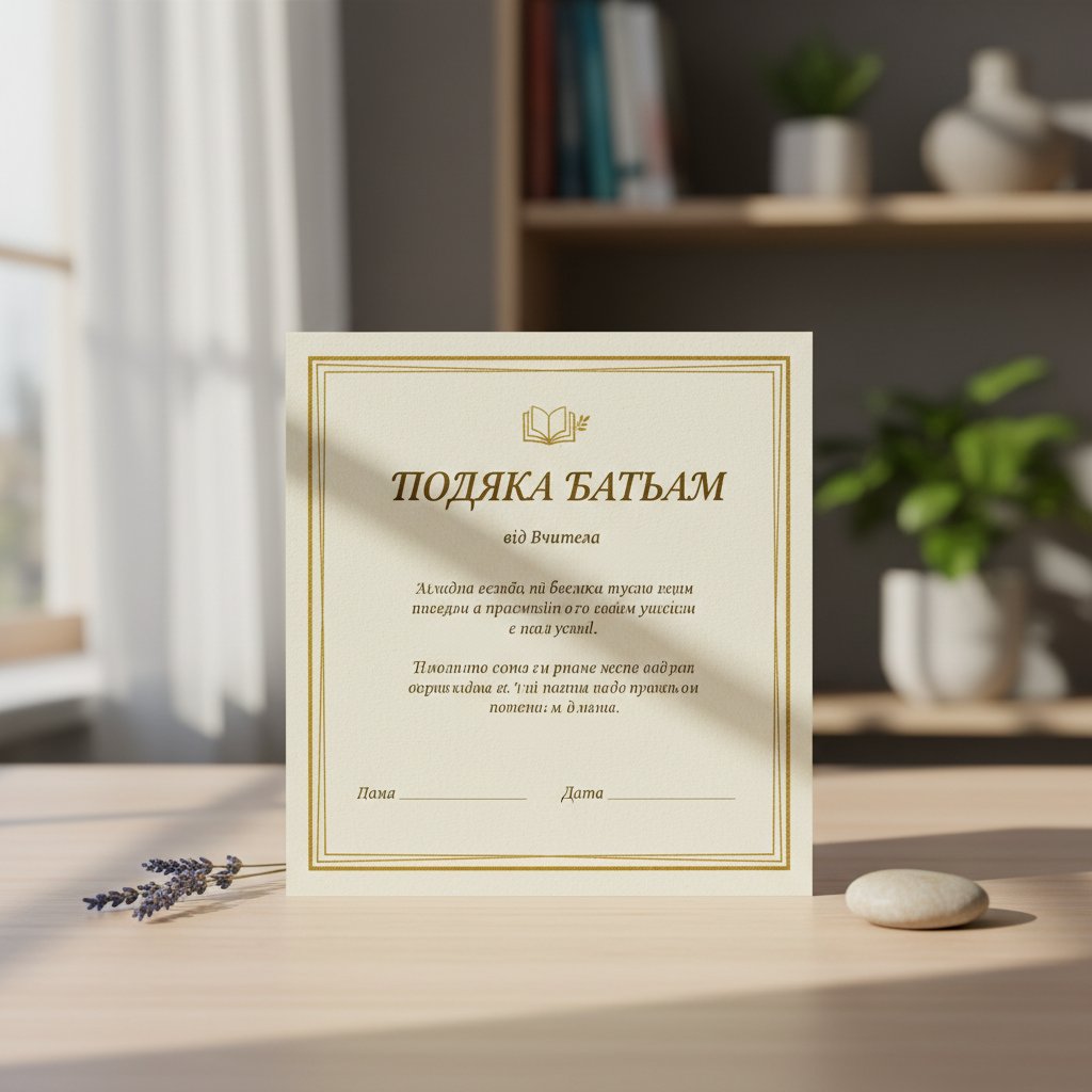 подяка батькам від вчителя