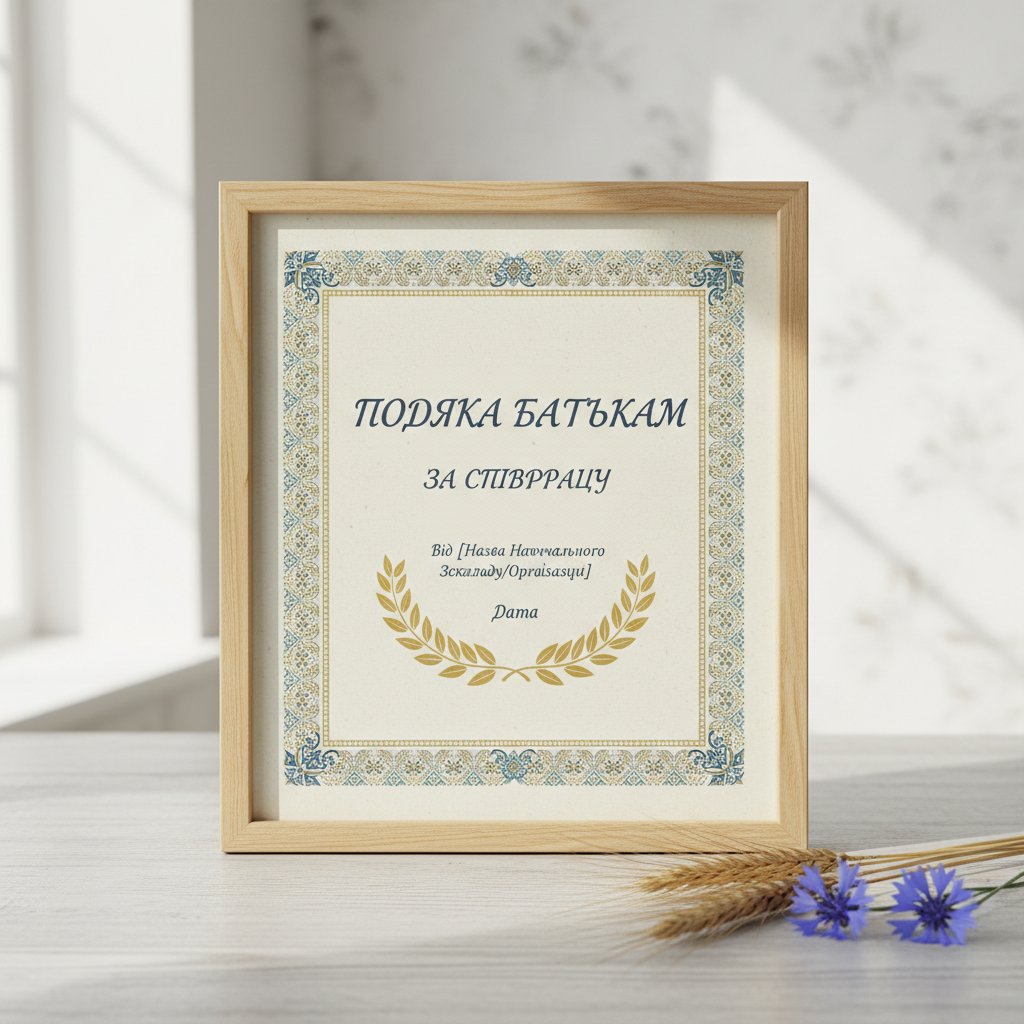 подяка батькам за співпрацю