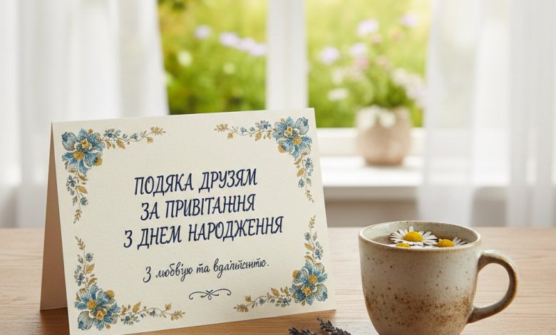 подяка друзям за привітання з днем народження