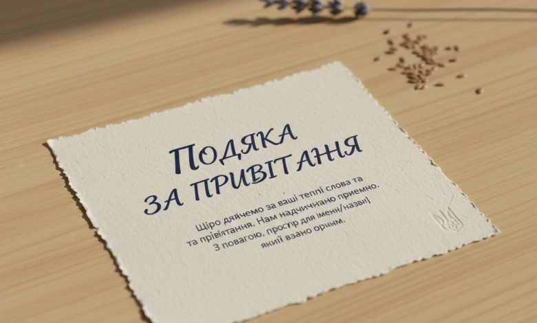 благодарность за поздравления на украинском языке