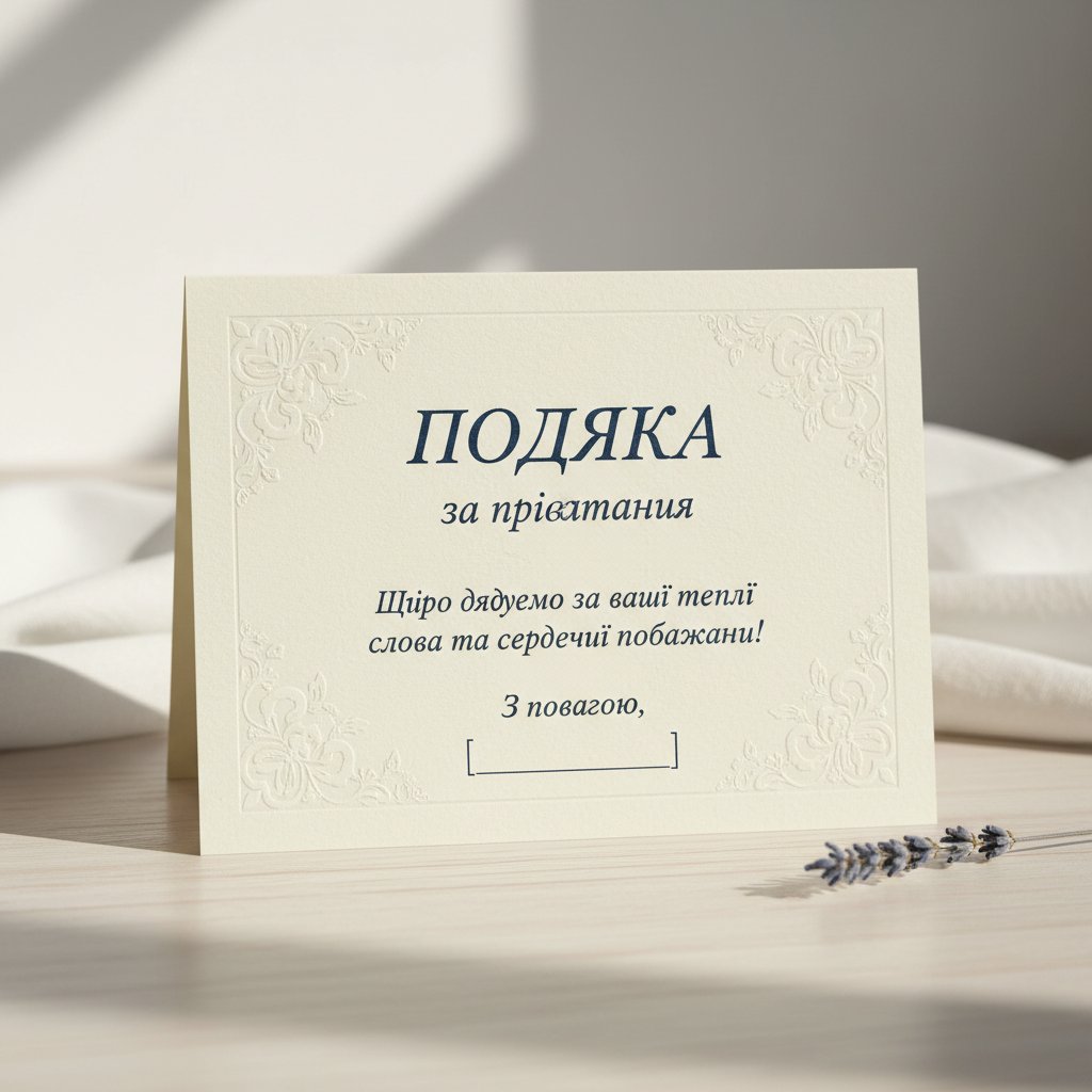 благодарность за поздравления на украинском языке