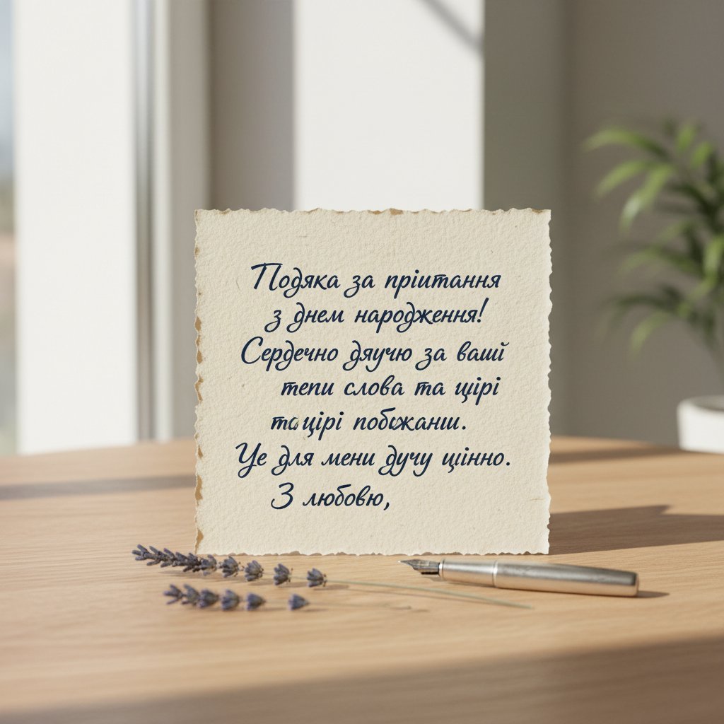 подяка за привітання з днем народження своїми словами