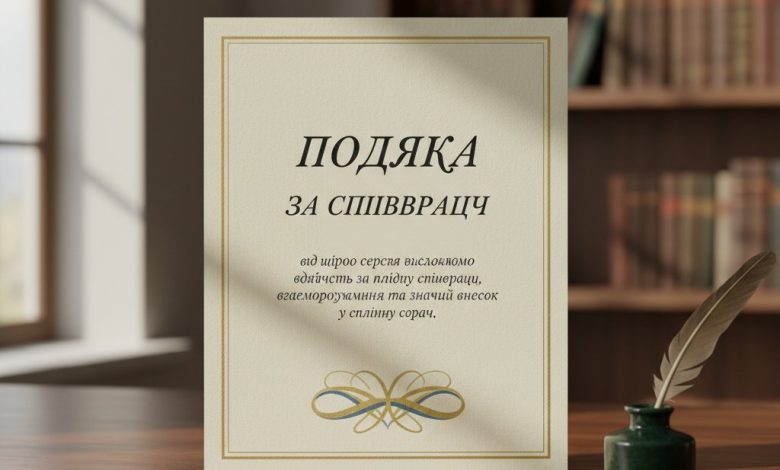 благодарность за сотрудничество