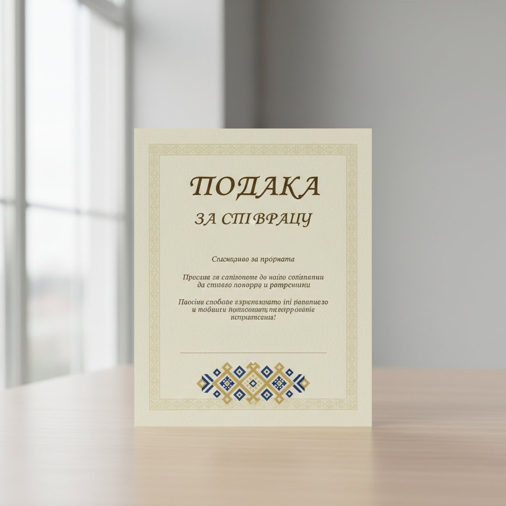 подяка за співпрацю