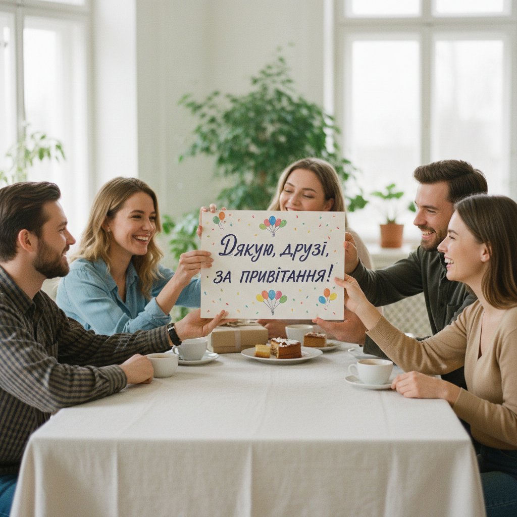 поблагодарить друзей за поздравления