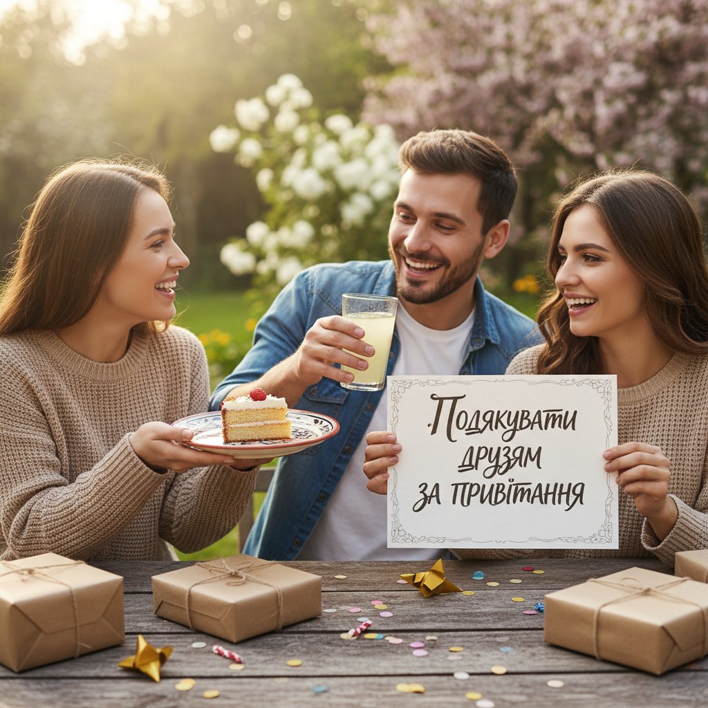 поблагодарить друзей за поздравления
