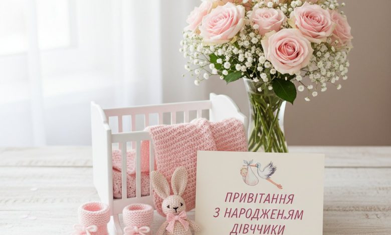 привітання з народженням дівчинки
