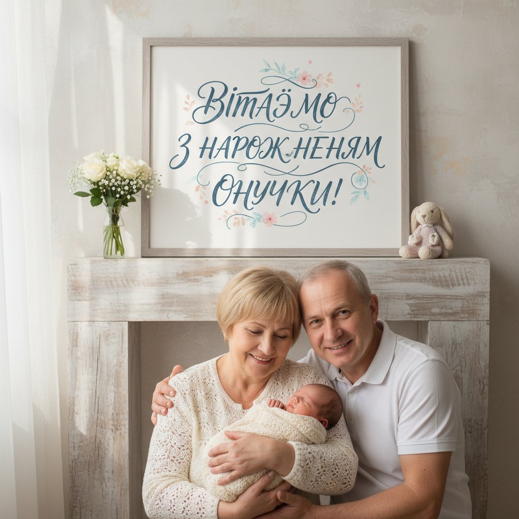 привітання з народженням онучки