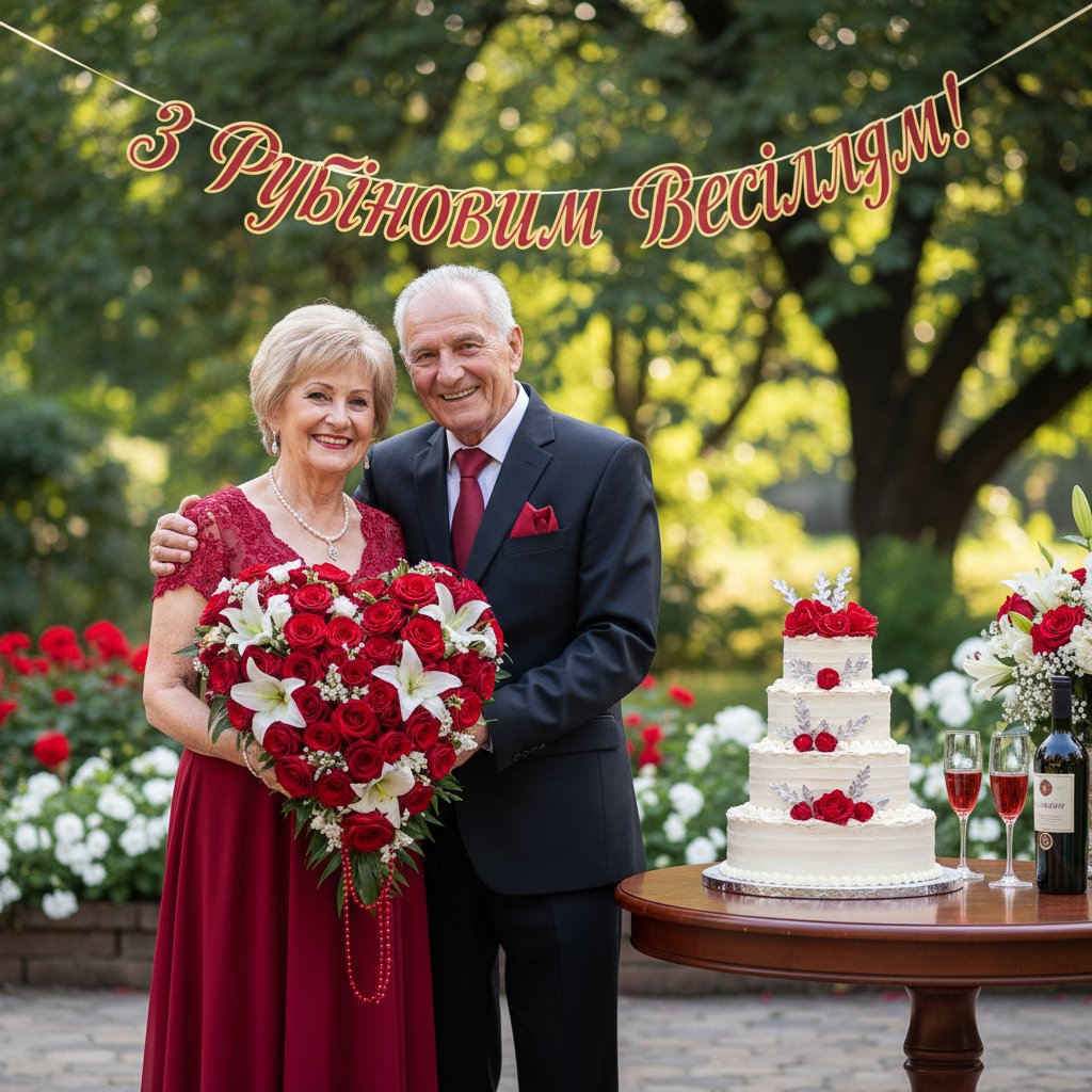 поздравления с рубиновой свадьбой