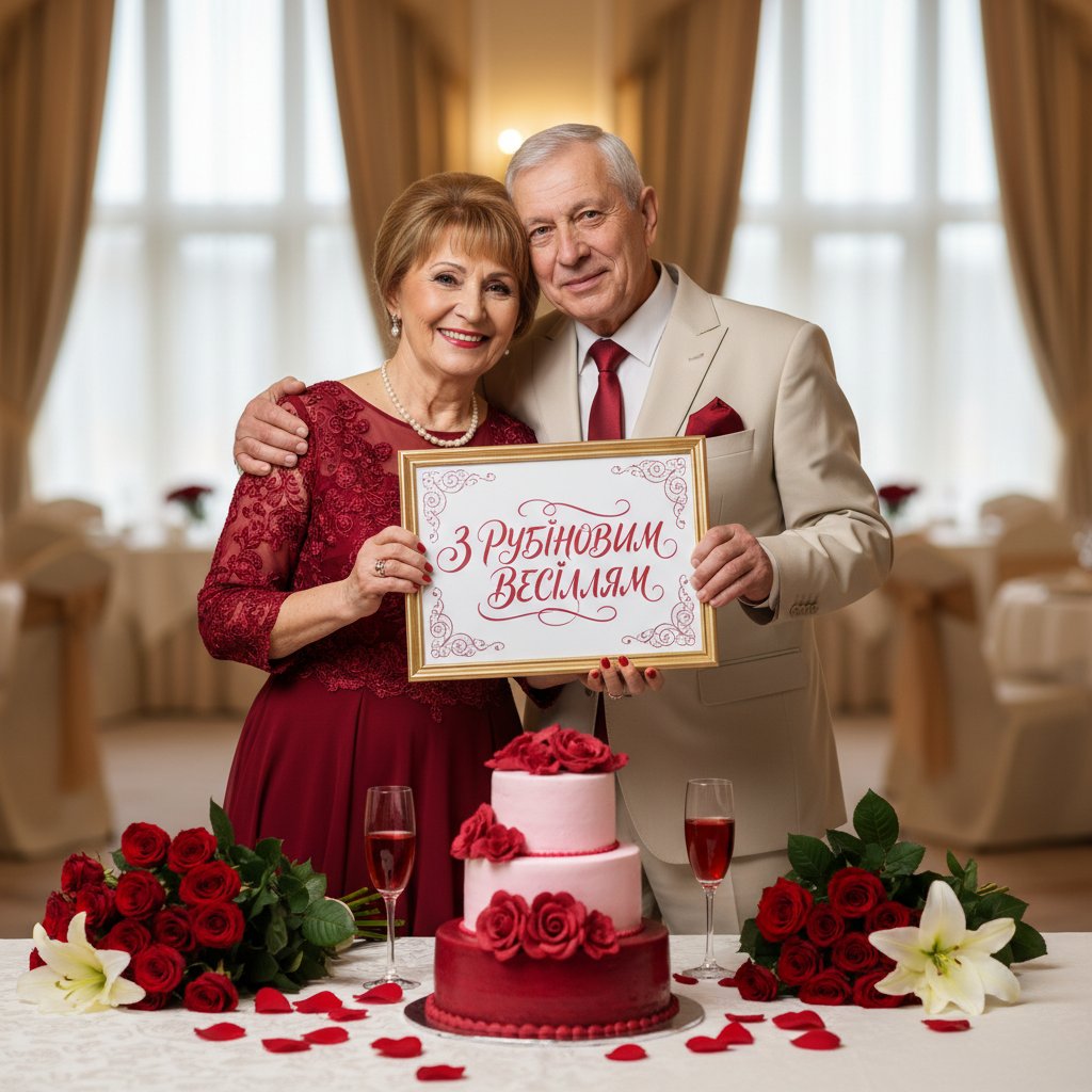 поздравления с рубиновой свадьбой