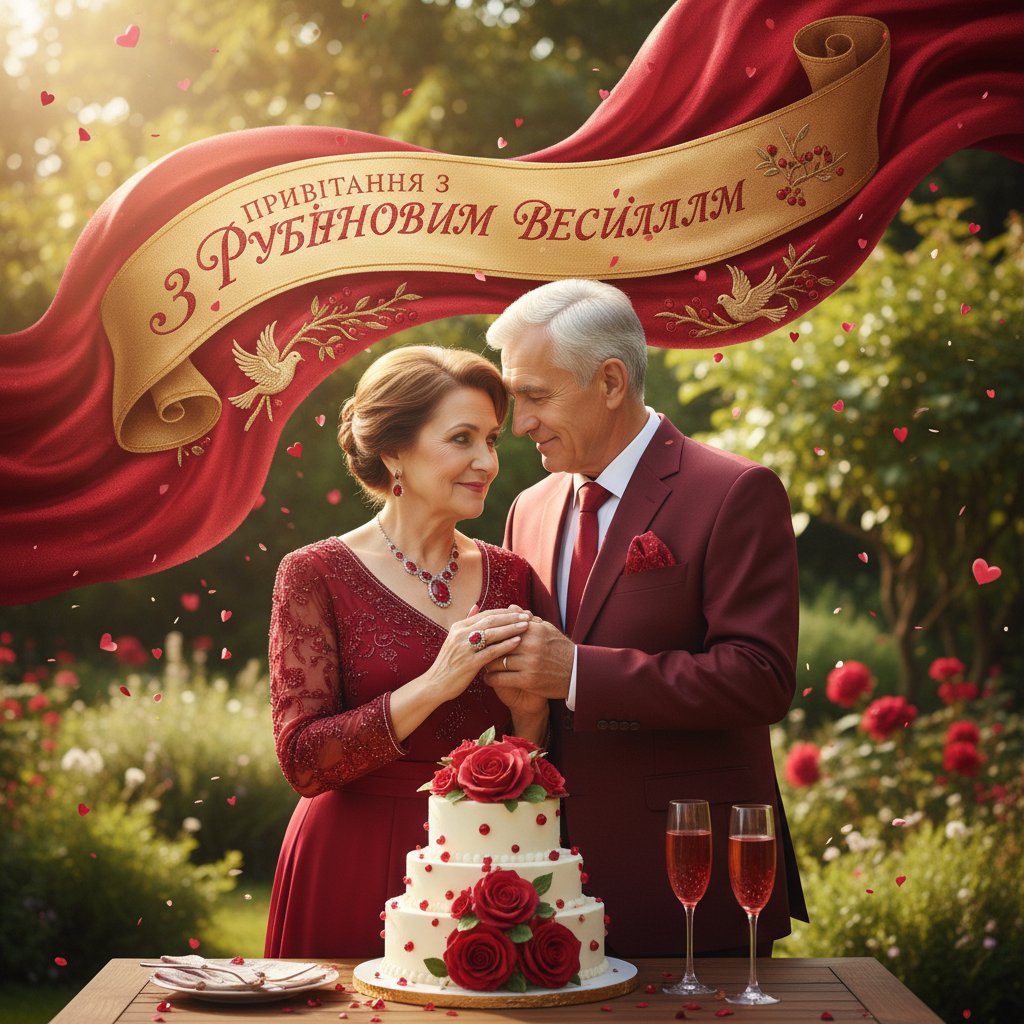 поздравления с рубиновой свадьбой