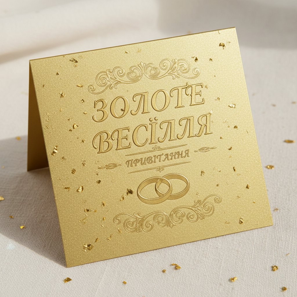 привітання золоте весілля листівки