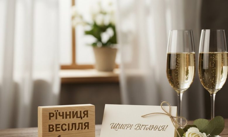 річниця весілля 1 рік привітання