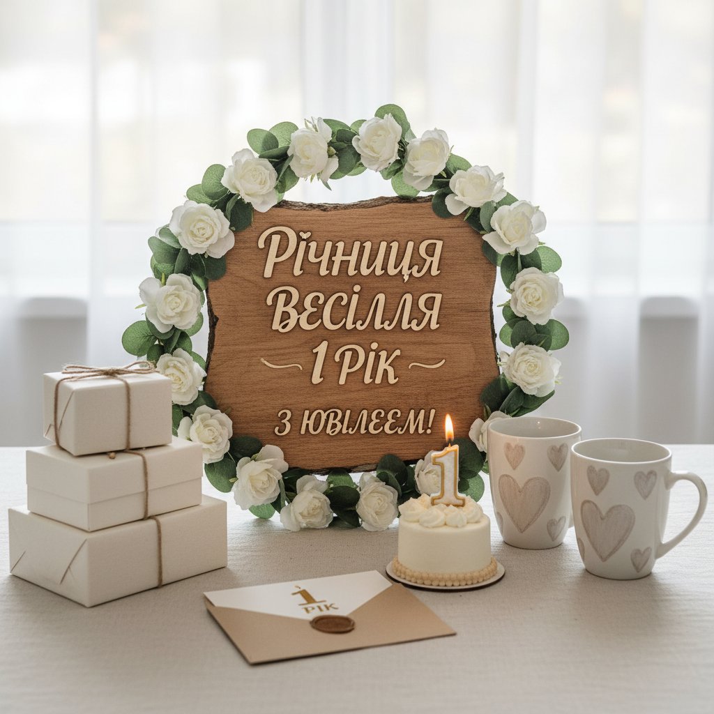 річниця весілля 1 рік привітання