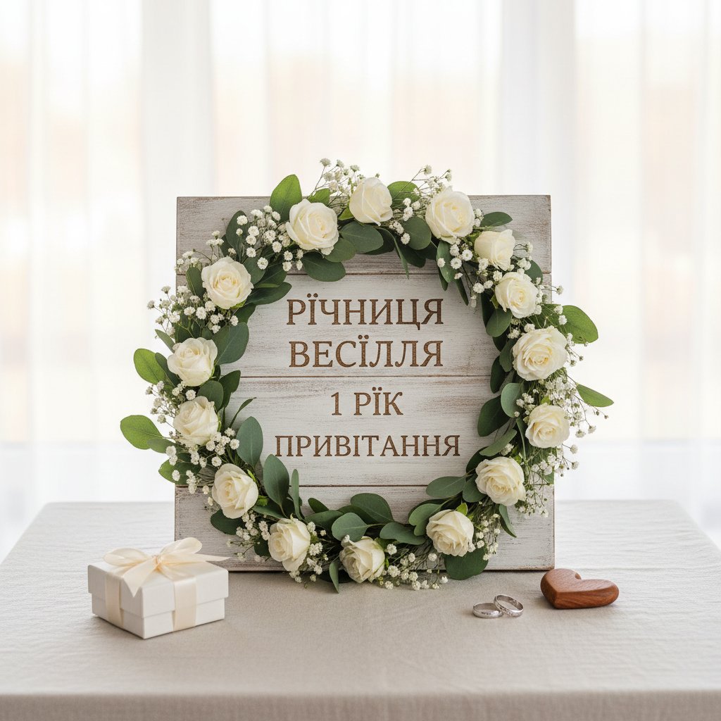 річниця весілля 1 рік привітання