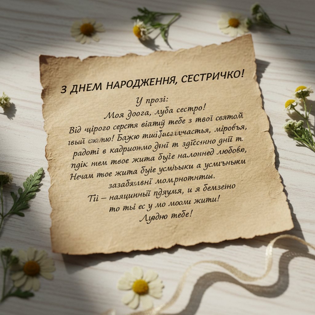 с днем рождения сестренка в прозе